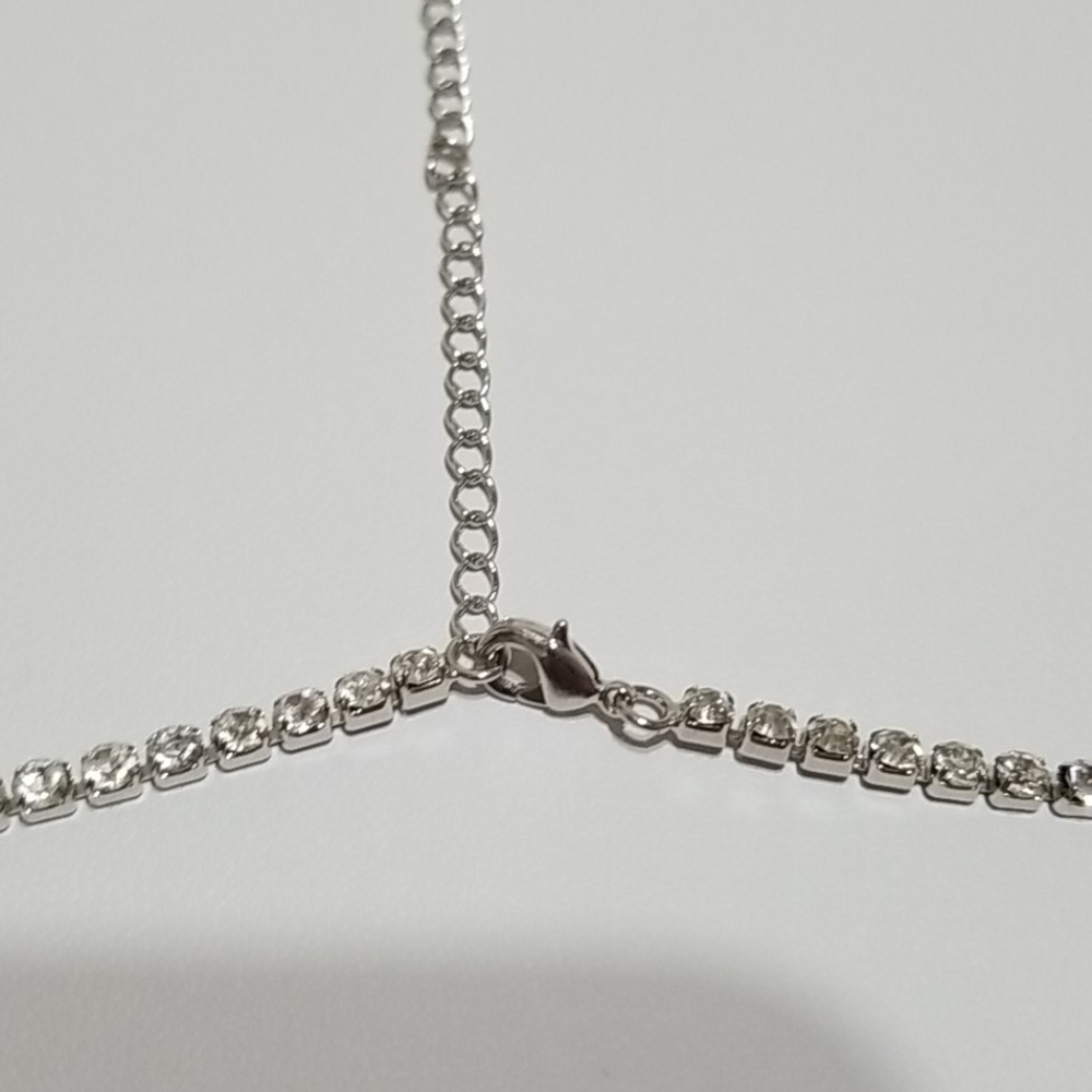 Long Silver CZ Chain - Picture 3 of 6